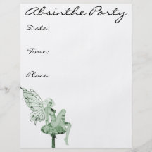 Fée 2B de vert de signature d'art d'absinthe Prospectus Personnalisés