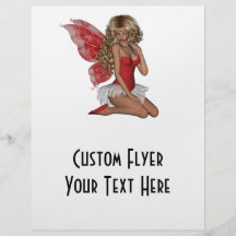 Fée 3D blonde bouclée dans le rose Tract Customisé