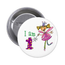 Fée de 1 an de princesse badge