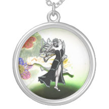Fée de bois d'ébène collier personnalisé