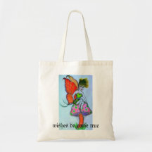 fée sur le sac de souhait de champignon