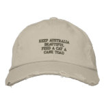 Feed A Cat A Cane Toad Embroidered Hat