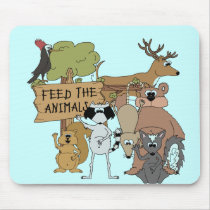 Feed the Animals Mouse Mat