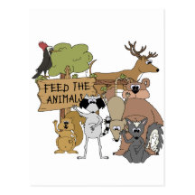Feed the Animals Post Card
