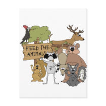 Feed the Animals Post Card