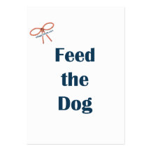 Feed the Dog Reminders Business Card Templates