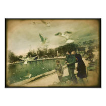 Feeding the Birds Photo Print