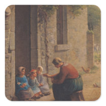 Feeding the Young, 1850 Square Stickers