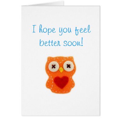 Feel Better Soon owl card by simplisticirony