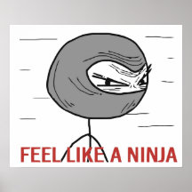 Feel Like A Ninja Poster