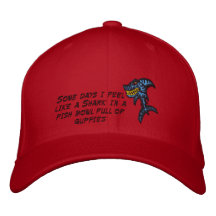 Feel like a shark embroidered baseball caps