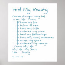 Feel My Beauty Cancer Poem Text Print