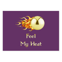 Feel My Heat Flaming Pinball Business Card Template