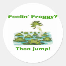 feelin froggy sticker