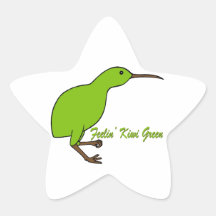 Feelin' Kiwi Green Star Stickers