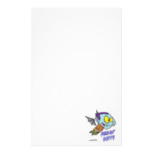 feeling batty funny vampire kid toon custom stationery