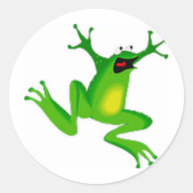 Feeling Froggy? Round Stickers