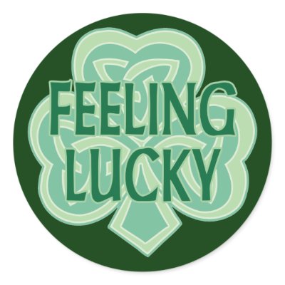 Feeling Lucky Celtic Knot Round Sticker by mazireland