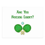 Feeling Lucky Ping Pong Post Card
