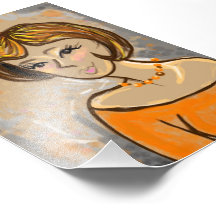 Feeling Pretty Tablet Sketch Photo Print