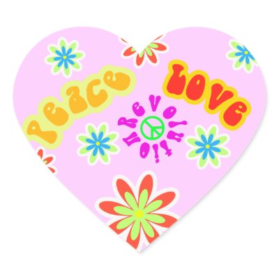 Feeling Sixties Hippy Sticker by superdumb