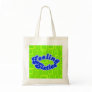 Feeling Sixties Text With Fluo Green Squares  Bag