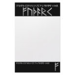 Fehu Rune grey Customized Stationery
