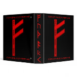 Fehu Rune red Binder