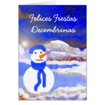Felices fiestas decembrinas greeting cards