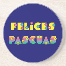 Felices Pascuas Beverage Coasters
