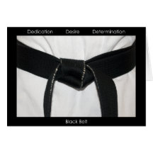 Félicitations de ceinture noire d'arts martiaux cartes de vœux