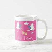Félicitations de tasse de naissance (jumeaux)