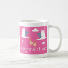 Félicitations de tasse de naissance (jumeaux)