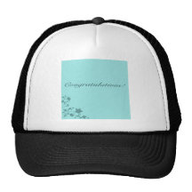 Félicitations ornementales bleues casquettes