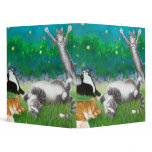 Feline Fun with Fireflies Avery Binder