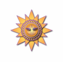Feline Sunshine Sculpture Magnet