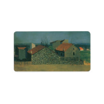 Felix Vallotton - Houses in Puteaux Personalized Address Label