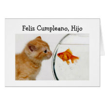 FELIZ CUMPLEANOS, FILS D'ANNIVERSAIRE DE HIJO=HAPP CARTES