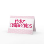Feliz Cumpleaños hot pink Card