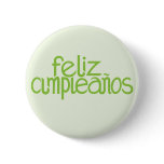Feliz Cumpleaños lime Button