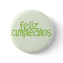 Feliz Cumpleaños lime Button