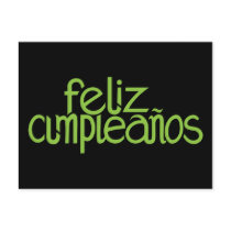 Feliz Cumpleaños lime Postcard