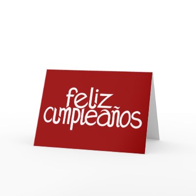 Feliz Cumpleaños white Card by floatinglemonstype