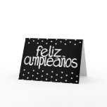 Feliz Cumpleaños white Card