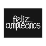 Feliz Cumpleaños white Postcard