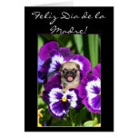 Feliz dia de la Madre Pug Greeting card