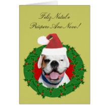 Feliz Natal e Próspero Ano Novo boxer card
