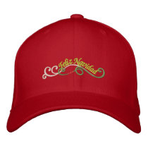 Feliz Navidad Embroidered Baseball Cap