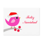 Feliz Navidad Holiday Bird Postcards