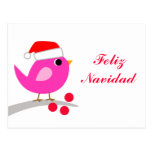 Feliz Navidad Holiday Bird Postcards